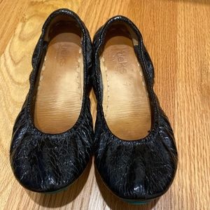 Tieks croc black patent leather ballet flat